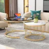 MODFU Table Basse - Ensemble 2 Tables Rondes Gigogne MDF Voir les images du produit 3