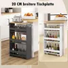 COSTWAY, 4-laags, rollende opbergwagen, 20 cm smalle Productafbeelding-voorbeeld 5