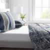 Mikrofaser Bettwäsche-Set 135x200 cm 80x80 cm Blau Beige Produktbild-Vorschau 4
