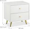 Comodino Relaxdays, set da 2, 2 cassetti, A x L x P: 41,5 x Anteprima dell’immagine prodotto 4