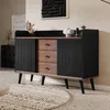 Buffet Fortuna Lai avec trois tiroirs et salon - Buffet Voir les images du produit 2