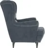 kreslo vidaXL Dark Grey Velvet Náhľad obrázku produktu 4