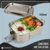 Scatola per il pranzo in acciaio inox: 550 ml Anteprima dell’immagine prodotto 6