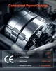 A close-up of a car alternator with technical specifications listed below. Anteprima dell’immagine prodotto