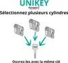 Cylindre double entrée Transit 1 UNIKEY (achetez-en Voir les images du produit 3