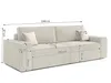 AX LIVING Cord Sofa Talaton 248cm Creme Sofa mit Kissen Produktbild-Vorschau 5