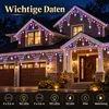 5x0,6 meter LED-lichtgordijn, kerst, sterren, lichtketting, Productafbeelding-voorbeeld 12