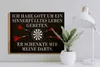 Holzschild  Gott schenkte mir meine Darts, 40 x 30 cm, Produktbild-Vorschau 4
