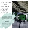 styleBREAKER Uni leren riem, 3,7 cm breed | Glanzend Productafbeelding-voorbeeld 7