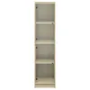 A tall, narrow, four-shelf highboard with glass doors. Anteprima dell’immagine prodotto