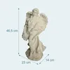 Relaxdays Angelo funerario XXL, pietra sintetica, Anteprima dell’immagine prodotto 4