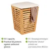 Coffre à linge Bambusa avec assise rembourrée Voir les images du produit 3