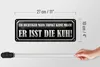 Blechschild Spruch 27x10cm Mann trinkt keine Milch isst Kuh Produktbild-Vorschau 5