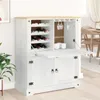 vidaXL Armoire à vin blanche 97 x 45 x 114 cm Bois de pin Voir les images du produit 2