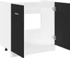 vidaXL Unterschrank für Spüle Schwarz Eiche 80x46x81,5 cm Produktbild-Vorschau 5