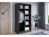 Easy4You K1 100 cm Schwarz Schiebetüren Kleiderschrank Produktbild-Vorschau 3