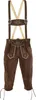 Pantaloni lunghi in pelle Jakob - marrone scuro, 60 Anteprima dell’immagine prodotto 11