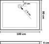 vidaXL Duschwanne Anti-Rutsch Weiß 80x100x4 cm ABS Produktbild-Vorschau 7