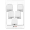 kwmobile 5x CAT 6A Aufputz Netzwerkdose 1 Port - RJ45 Produktbild-Vorschau 7