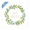 20 Servietten Happy Bday - Happy Birthday im Kranz 33x33cm Produktbild-Vorschau 2