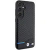 A black phone case with a carbon fiber texture and BMW branding. Náhled obrázku produktu