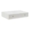 A white floating shelf with a drawer opening is shown against a white background. Podgląd zdjęcia produktu