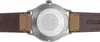 The back of a watch with a brown leather strap. Podgląd zdjęcia produktu