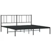 Bettgestell mit Kopfteil Metall Schwarz 183x213 cm Produktbild-Vorschau 4