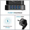 VOOMY 9-in-1 Prise cube avec USB - 5 prises & 4 USB - Voir les images du produit 3
