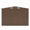 vidaXL Szopa ogrodowa 257x489x181 cm metalowa brązowa Podgląd zdjęcia produktu 12