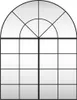 vidaXL Wandspiegel Schwarz 100x130 cm Gewölbt Eisen Produktbild-Vorschau 3