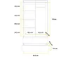JOELLE - Armoire avec 2 portes et 2 tiroirs - Gris Voir les images du produit 4