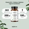 nutri+ Vitamin B12 + Folsäure Tabletten - 365 hochdosierte Produktbild-Vorschau 2
