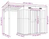 Abri de jardin avec toit traînant anthracite 277x110,5x181 Voir les images du produit 8