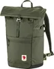 A green backpack shown from the front. Produktbild-Vorschau