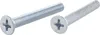 Two silver screws on a white background. Anteprima dell’immagine prodotto