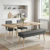Banc double vidaXL, gris foncé, 110 x 40 x 47 cm, tissu Voir les images du produit 3