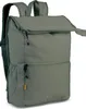 A khaki rucksack is shown against a white background.