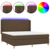 Boxspringbett mit Matratze & LED Dunkelbraun 160x200 cm Produktbild-Vorschau 1