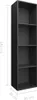 vidaXL Bibliothèque/armoire TV noire 36x30x143 cm Bois Voir les images du produit 11