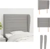 vidaXL Kopfteil mit Ohren Hellgrau 103x23x118/128 cm Stoff Produktbild-Vorschau 1
