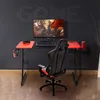 Z-förmiger Computertisch 120x60cm, Gaming Tisch mit Produktbild-Vorschau 7