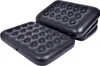 Two black inflatable mattresses are shown on a white background. One mattress is laid flat, and the other is stacked on top of it at an angle. Náhled obrázku produktu