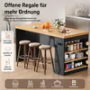 Îlot de cuisine Flieks avec éclairage LED et prise Voir les images du produit 8