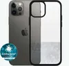 An iPhone 12 Pro and a clear phone case with a black frame are shown side-by-side against a white background. Anteprima dell’immagine prodotto