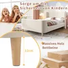 Čalouněná dětská postel, jednolůžková postel sáně s Náhled obrázku produktu 3