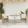 Design 3-tlg. Bistro-Set mit Kissen Beige Poly Rattan, Produktbild-Vorschau 1