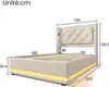 MODFU Lit coffre 90x200 cm - LED et Port de Charge USB Voir les images du produit 4