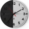 Wanduhr - Rund - Glasuhr - Kugel Schwarzweiß Modern - Produktbild-Vorschau 1