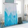 Relaxdays Duschvorhang geometrisch, Bad Vorhang 180x200, Produktbild-Vorschau 3